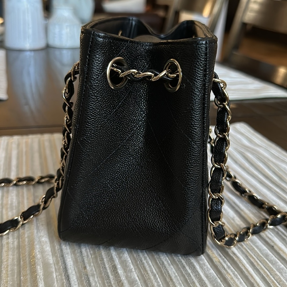 CHANEL Caviar Quilted Mini Bucket Bag Black GHW - Picture 14 of 17